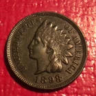 1898 INDIAN HEAD CENT AU DETAILS CORROSION  I-324 FREE SHIPPING