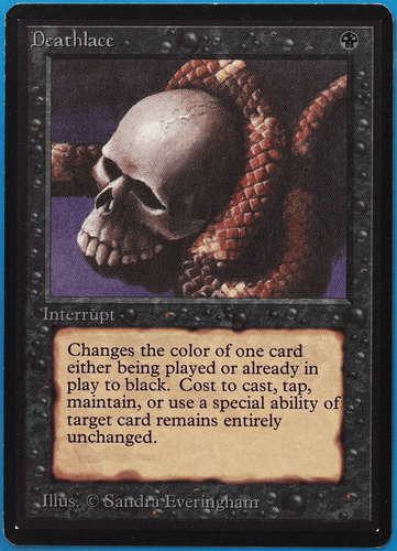 Deathlace Beta NM Black Rare MAGIC THE GATHERING MTG CARD (ID# 506435) ABUGames - Picture 1 of 2