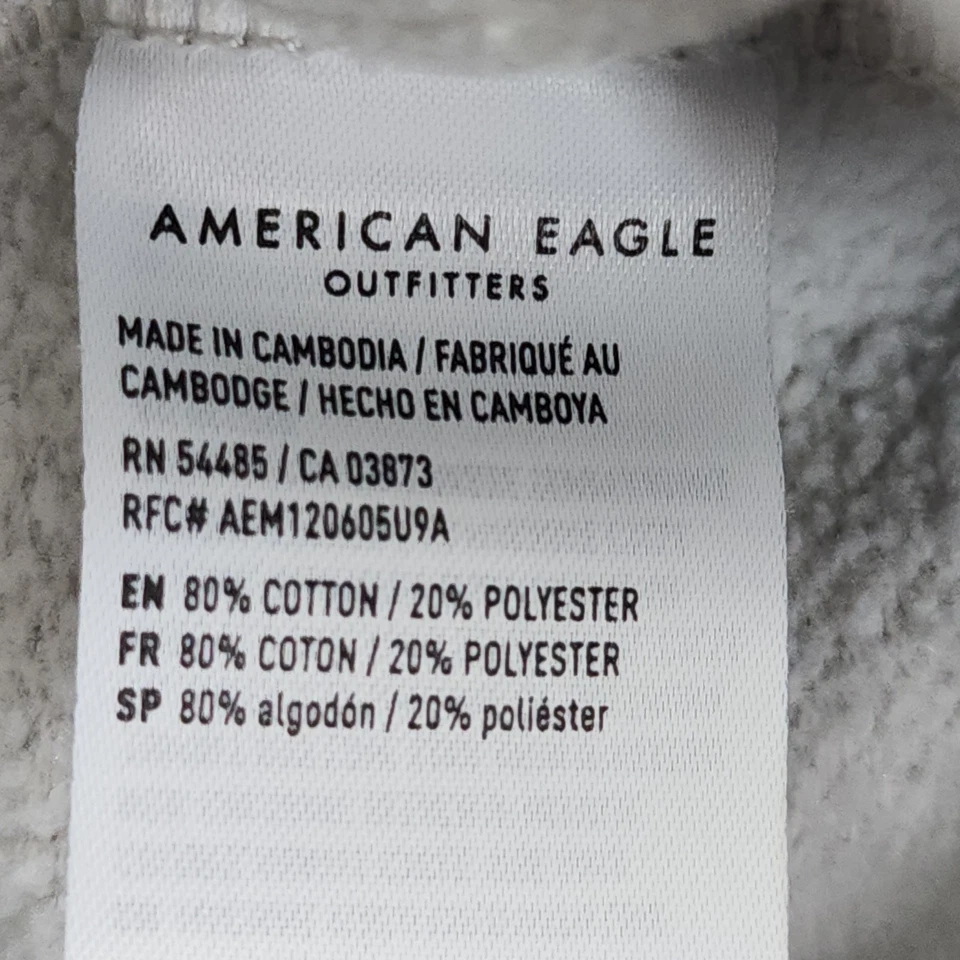 Vintage Y2K American Eagle Sweat Shorts Womens S Heathered Gray Pull On Pockets - Image 4 of 4