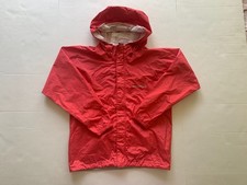 Montbell Kids Rain Jacket Hooded Waterproof Red Pink Nylon Youth Size 150