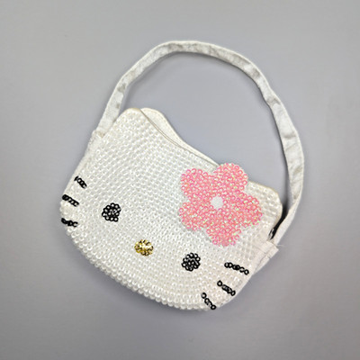 Build A Bear Hello Kitty weiß Perlen Handtasche Mini Tasche Accessoire