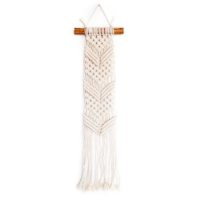 Wandbehang-Set Makramee aus massiver Eiche - Chevrons MWH015