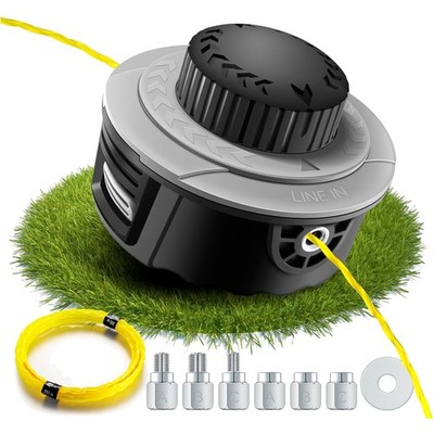 Universal Trimmer Head for Grass Trimmers with Tap & Go System Compatibility