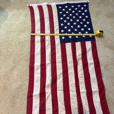 50 Star American Flag 57  x 29.5  USA embroidered stars. Semiquincentennial