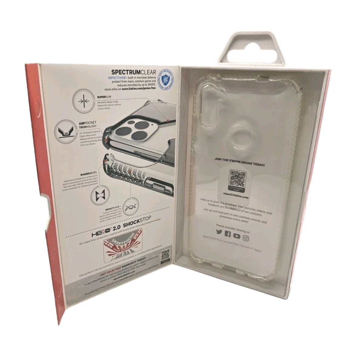 ITskins Spectrum Slim Phone Case Cover Protection for Samsung Galaxy A11 Clear