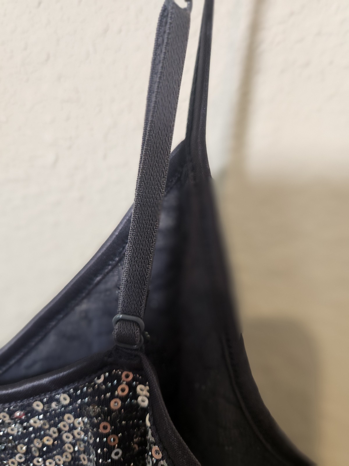 Express Sequin Adjustable Strap Gray Silver Cami … - image 6