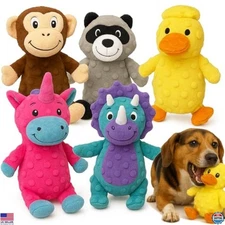 Indestructible Dog Squeaky Toys 5 Pack for Medium Breeds - Chew & Play