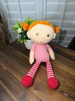 Haba Snug Up Roya Doll Red Head Freckles Rag Cloth Light Skin Green Eye Girl 11''