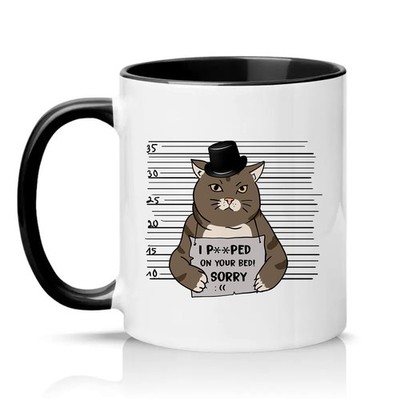 I P**ped On Your Bed Unisex 11oz Ceramic Mug Cat Humour Pet Owners Gift