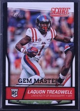 Laquon Treadwell 2016 Panini Score #361 Gem Masters Black Rookie Card RC 1/1. rookie card picture