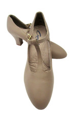 CAPEZIO TAN-BROWN LEATHER UPPER /SOFT-Sole Dance Latin Salsa Tango Ballroom 7.5W