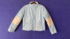 EVERLAST Women's Puffer Zip Jacket High Neck 8/XS Baby Powder Blue Grey
