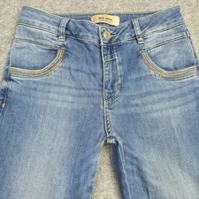 Mos-Mosh Naomi-Dive Womens Skinny 7/8 Jeans Size 26 Blue Slim High Ankle Zip