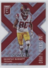 2018 Elite Draft Picks Status Red Die-Cut Variation /49 Deontay Burnett 11y7