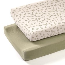 Muslin Changing Pad Covers: Baby Cotton Changing Table Covers - Soft Changing...