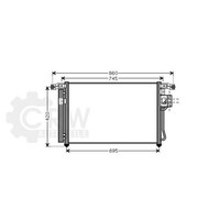 AVA Quality Cooling Kondensator Klimaanlage Mit Trockner FüR Hyundai Santa Fé