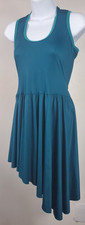 TEAL ELEMENTS BALLET LYRICAL DANCE DRESS COSTUME GALLERY adult small Asymmetric