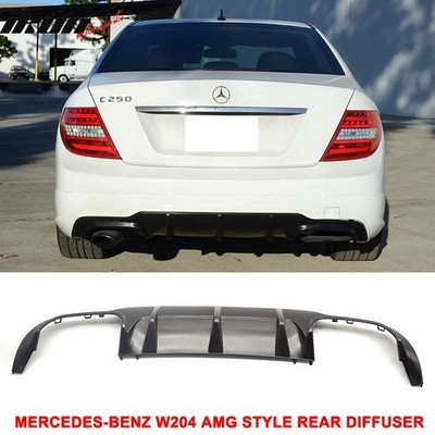 Fits 12-14 Benz W204 C-Class C180 C250 C300 C350 C63 AMG Rear Bumper Diffuser