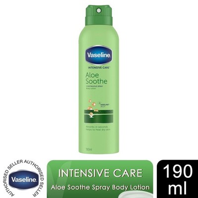 Vaseline Intensive Care Aloe Soothe Spray Feuchtigkeitscreme 190ml schnell einziehend