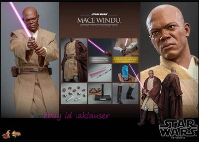 Hot Toys 1/6 Mms681 Star Wars: Attack Of The Clones Mace Windu Action Figure