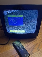 Sharp 13E-M100 13  Color CRT Television Black Retro W/ Remote