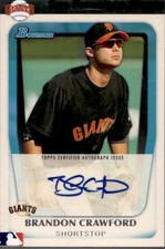 2011 Bowman Brandon Crawford Prospect Auto Autograph Rookie RC #BPA-BC Giants