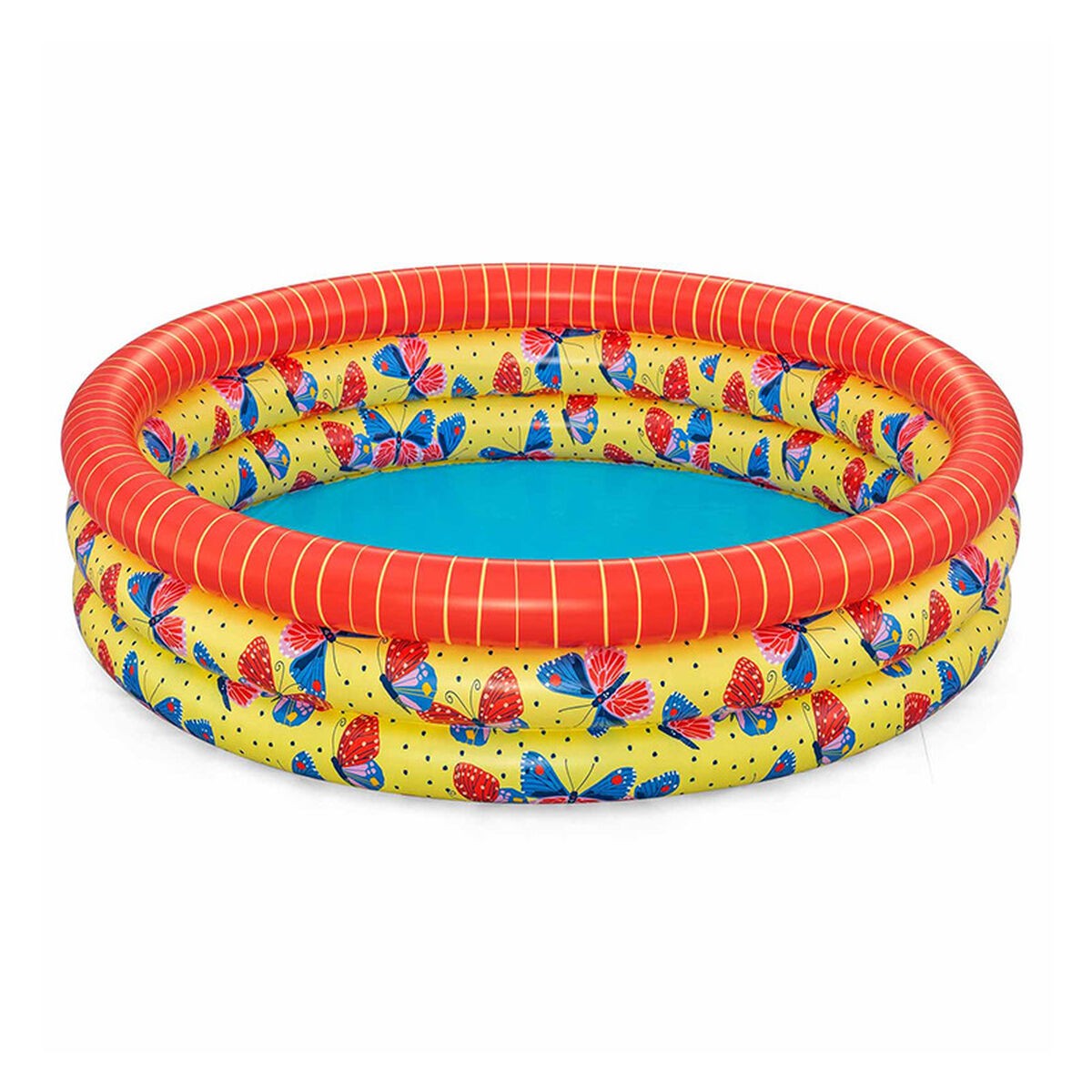 Bestway Piscina Hinchable Infantil 3 Aros Mariposas 168x38 cm +2 Años Jardin
