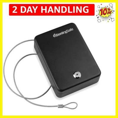 Mini Safe is a Lock Box with Key Lock for Office or Dorm that Secures Money, ...