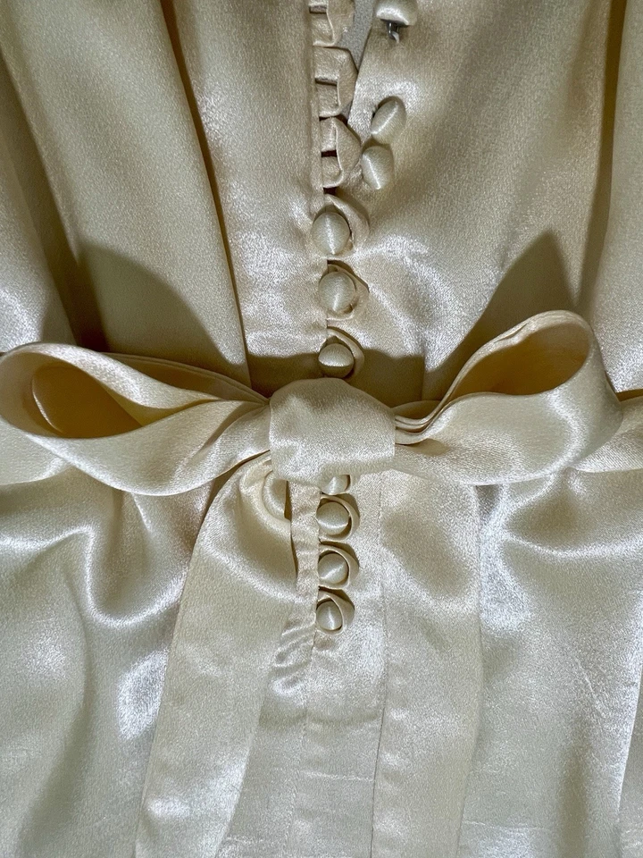 Blusa De Colección Gunne Sax Top Gunnies Marfil Satén Pradera Boho M Med 36 38 Foto 3 de 4