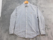 Ralph Lauren Shirt Mens Small Blue Green Gingham Check Button Down Long Sleeve