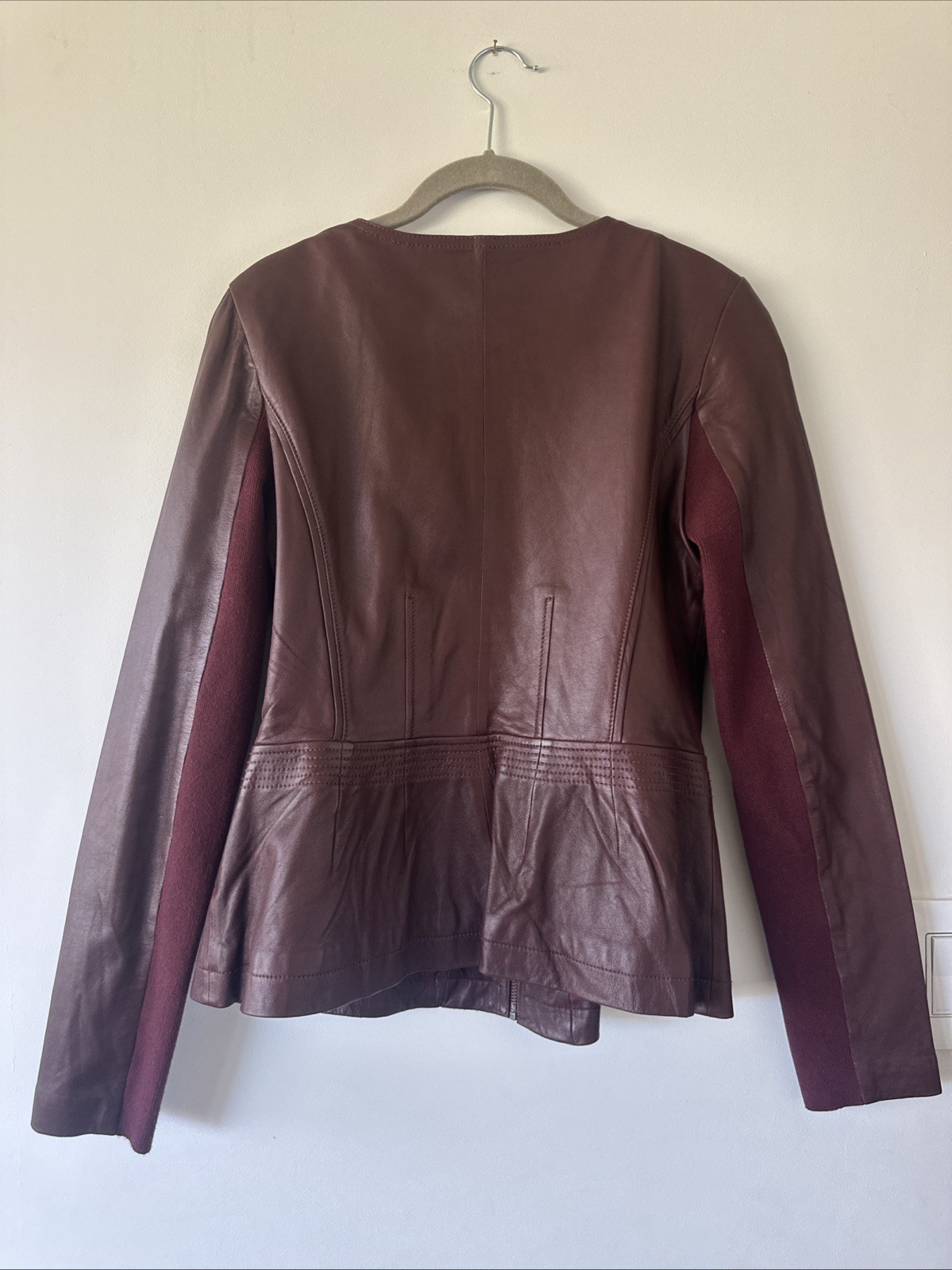 Hinge, Size Small, Maroon Leather Jacket - image 2