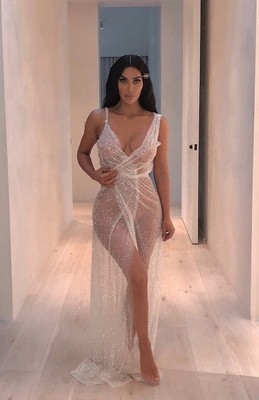 knee length dresses for ladies White Kim Kardashian (Kim K) Knee Length Dress Lace Prom Celebrity Eve   Hoprom