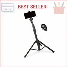 Amazon Basics 64-inch Extendable Tripod for iPhones and Smartphones, Selfie Stic