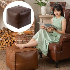 Morocco Ottoman Cover Pouf Couch Cover Cushion Cover PU Leather Home Decoration