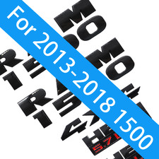 For 4x4 Door Tailgate 5.7 L Emblem Badge Gloss Black 2013-2018 For 4x4 Door Tailgate 5.7 L Emblem Badge Gloss Black 2013-2018