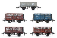 BACHMANN/OXFORD RAIL SPUR "OO" SCHWADER MIT 5 VERSCHIEDENEN BOHLENWAGEN *VERWITTERT*