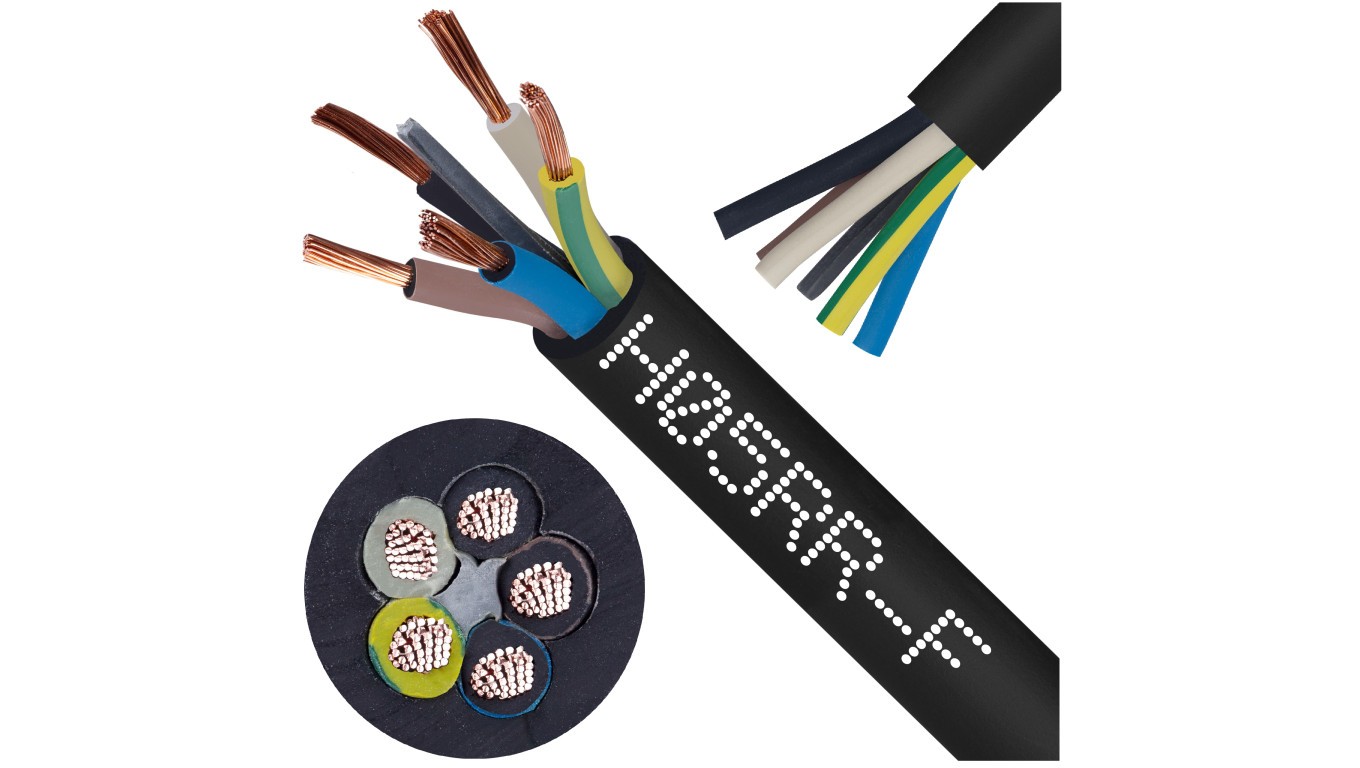 Cable in Rubber H05RR-F/OW 5x2.5 300/500V/10m 09.0017.0010