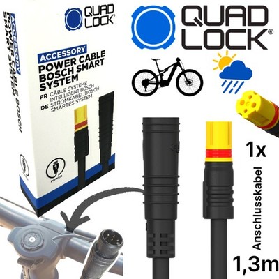 QUAD LOCK Power Cable für Wireless Ladegerät kompatibel mit Bosch Fahrrad Ebike 