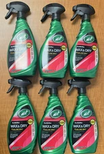 6 Turtle Wax Quick and Easy 1-Step Wax and Dry Spray Wax 26 Fl oz Each Bottle.