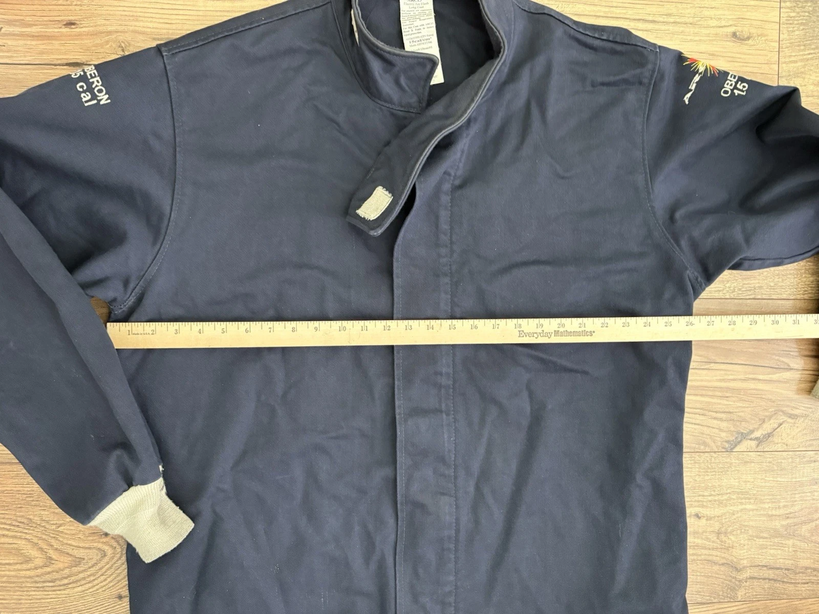 Oberon ARC15 Arc Flash Protective Coat Navy XL 15 Cal/cm² Made in USA image 6