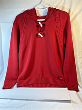 Vineyard Vines by Shep  Ian Red Hooded Pullover Sweater - Kids Size L Unisex