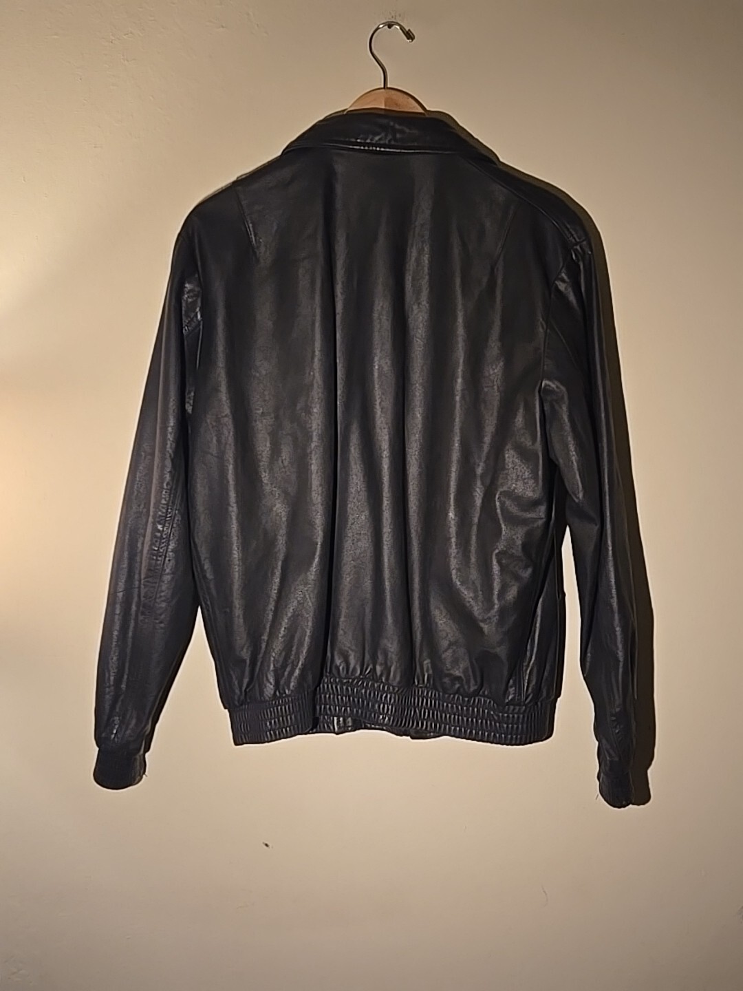 Sun Microsystems Black Leather Jacket Medium Vint… - image 2