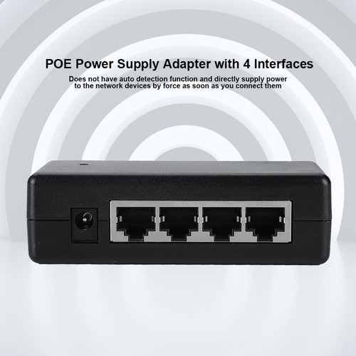 4-Port PoE Power Adapter RJ45 Ethernet Power Supply Injector 9V 48V For Came Fit - Picture 5 of 9