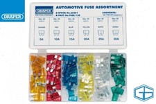 DRAPER AUTOMOTIVE PLUG IN FUSE ASSORTMENT 120 PIECE, 56381 - DAMAGED CASE