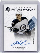 2017-18 SP Authentic Future Watch Autograph Rookie Jack Roslovic RC Auto /999