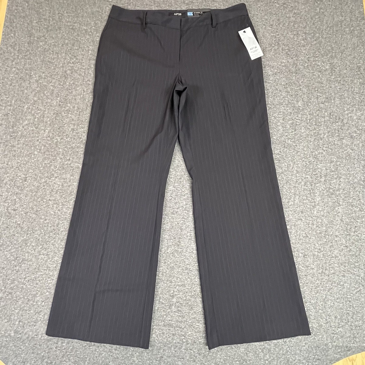 Apt Dress Pants Womens 16 (36x31) Modern Fit Blue Red Pin Stripe - Main Image