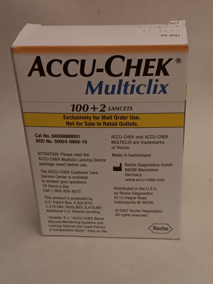 (2014) 4PK AccuChek Multiclix Lancets 102 Lancets Discontinued New