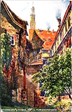 Postcard Rothenburg Germany Marien Apotheke Raphael Tuck And Sons Oilette 1908