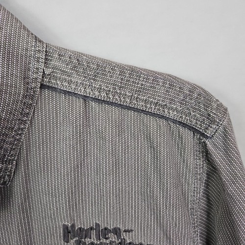 Harley Davidson Shirt Mens Large Button Up Black Embroidery Patch Genuine - Picture 8 of 16