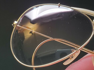 【希少美品】70s B&L RAY- BAN USA Aviator調光クリア Vintage 1970s B&L Ray-Ban USA 62mm GEP G15 SHOOTER Aviator